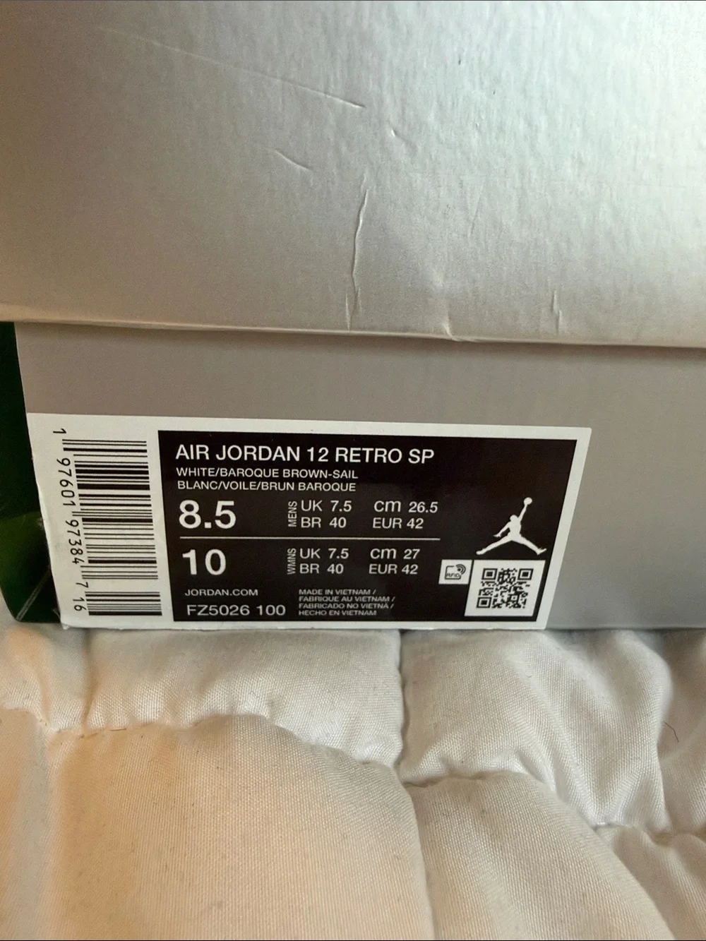 Jordan Men’s High Top Sneakers in Cream and Brown